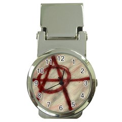 Anarchy Chrome Money Clip With Watch by VaughnIndustries