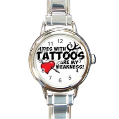 Dudes With Tattoos Classic Elegant Ladies Watch (round)