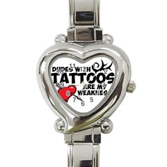 Dudes With Tattoos Classic Elegant Ladies Watch (heart) by VaughnIndustries