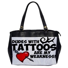 Dudes With Tattoos Single-sided Oversized Handbag by VaughnIndustries