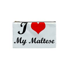 I Love My Maltese Small Makeup Purse by animabase