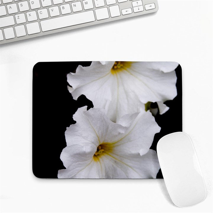 White Peonies   Small Mouse Pad (Rectangle)