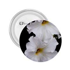 White Peonies   Regular Button (Round)