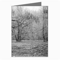 Black And White Forest Large Greeting Card