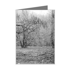 Black And White Forest Small Greeting Card by Elanga