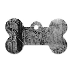 Black And White Forest Twin-sided Dog Tag (bone) by Elanga