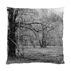 Black And White Forest Single-sided Cushion Case by Elanga