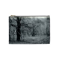 Black And White Forest Medium Makeup Purse by Elanga