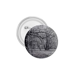 Black And White Forest Small Button (round) by Elanga