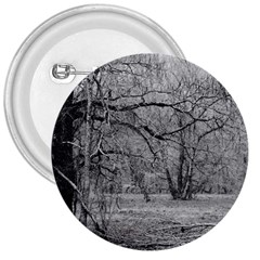 Black And White Forest Large Button (round) by Elanga