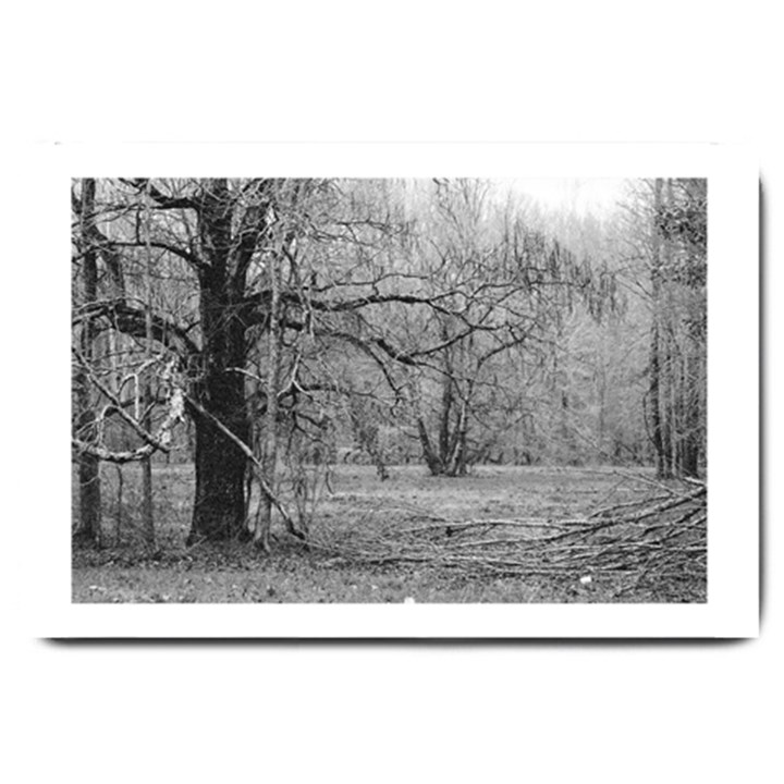 Black and White Forest Large Door Mat