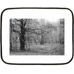 Black And White Forest Twin-sided Mini Fleece Blanket by Elanga