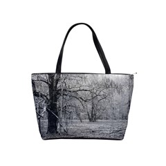 Black And White Forest Large Shoulder Bag