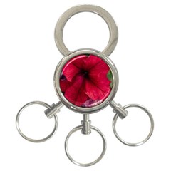 Red Peonies 3-ring Key Chain by Elanga