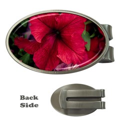 Red Peonies Money Clip (oval) by Elanga