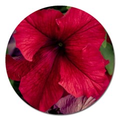 Red Peonies Extra Large Sticker Magnet (round) by Elanga