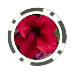 Red Peonies Poker Chip