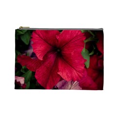 Red Peonies Large Makeup Purse by Elanga