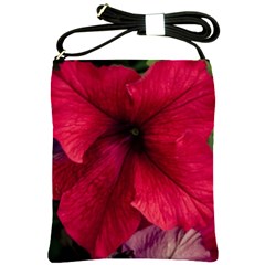 Red Peonies Cross Shoulder Sling Bag by Elanga