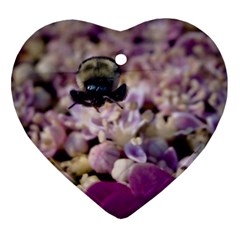 Flying Bumble Bee Heart Ornament (two Sides) by Elanga