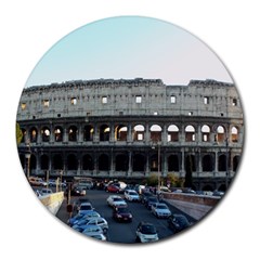 Roman Colisseum 8  Mouse Pad (round) by PatriciasOnlineCowCowStore