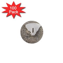 Quarter Of A Sand Dollar 100 Pack Mini Magnet (round) by Elanga