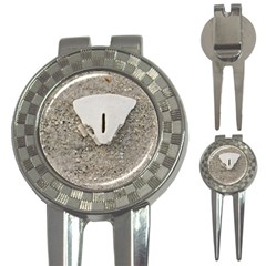 Quarter Of A Sand Dollar Golf Pitchfork & Ball Marker by Elanga