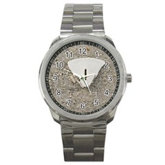 Quarter Of A Sand Dollar Stainless Steel Sports Watch (round)