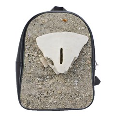 Quarter Of A Sand Dollar Large School Backpack by Elanga