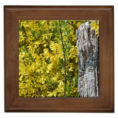 Yellow Bells Framed Ceramic Tile by Elanga