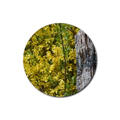 Yellow Bells Rubber Drinks Coaster (round) by Elanga