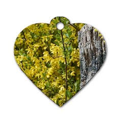 Yellow Bells Twin-sided Dog Tag (heart) by Elanga