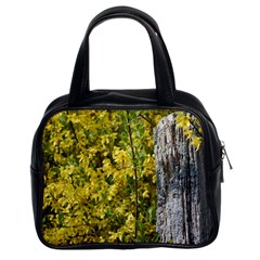 Yellow Bells Twin-sided Satchel Handbag by Elanga