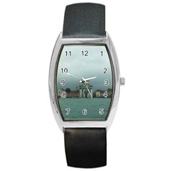 Venice Black Leather Watch (tonneau) by PatriciasOnlineCowCowStore