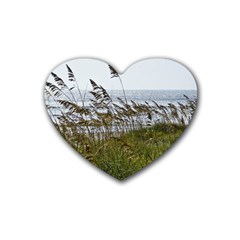 Cocoa Beach, Fl Rubber Drinks Coaster (heart) by Elanga