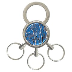 Trees On Blue Sky 3-ring Key Chain by Elanga