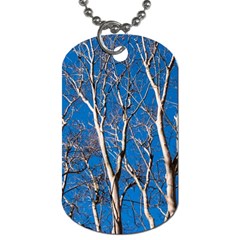 Trees On Blue Sky Twin-sided Dog Tag