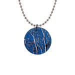 Trees on Blue Sky Mini Button Necklace Front