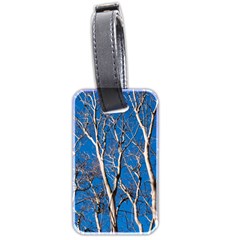 Trees On Blue Sky Twin-sided Luggage Tag by Elanga