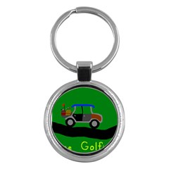 Gone Golfin Key Chain (round) by golforever12