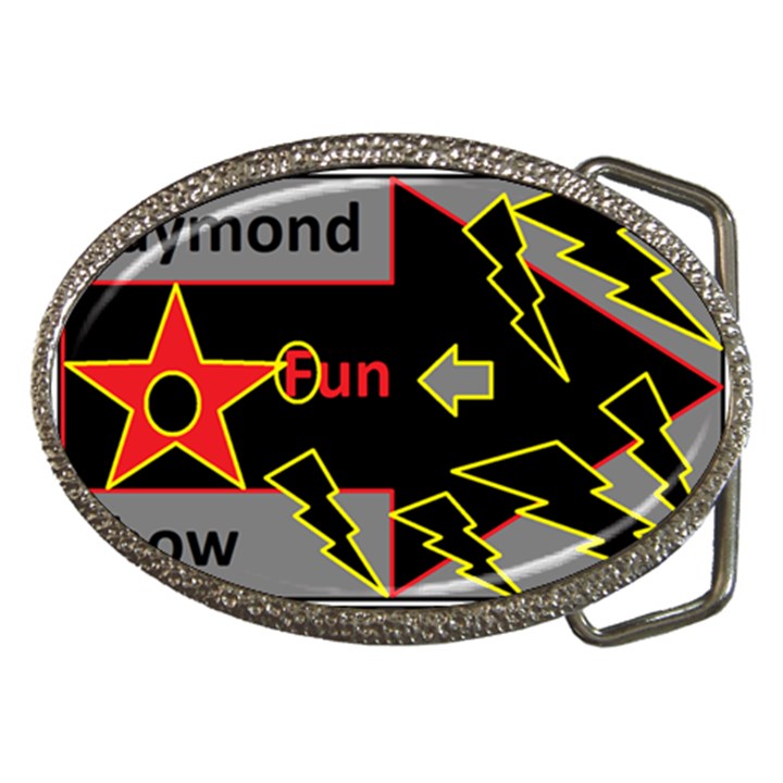 Raymond Fun Show 2 Belt Buckle (Oval)