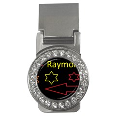 Raymond Tv Money Clip With Gemstones (round)