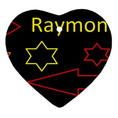 Raymond Tv Heart Ornament (Two Sides)