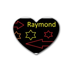 Raymond Tv Rubber Drinks Coaster (Heart)