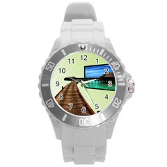 Virtual Tv Round Plastic Sport Watch Large by anasuya