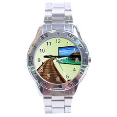 Sony Tv Stainless Steel Analogue Watch (round) by anasuya