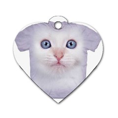 Cute Cat Single-sided Dog Tag (heart) by SweetCat