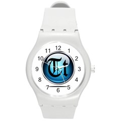 Small Logo Of Trickytricks Round Plastic Sport Watch Medium by mytrickytricks