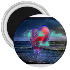 As The Rain Falls 3  Button Magnet by AuthorPScott