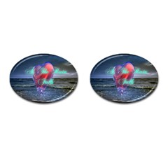 As The Rain Falls Cufflinks (oval) by AuthorPScott